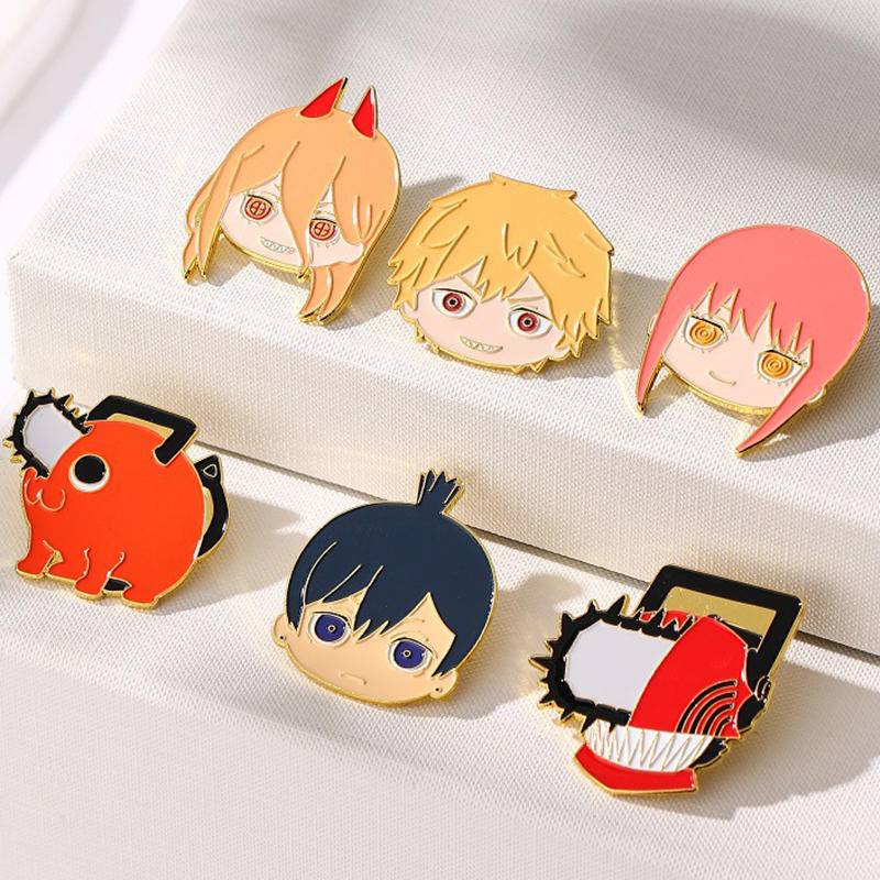 Japan Anime Chainsaw Man Pin Fashion Anime Kawaii Brooch Fan Collect Badge Unique T Denji 9147