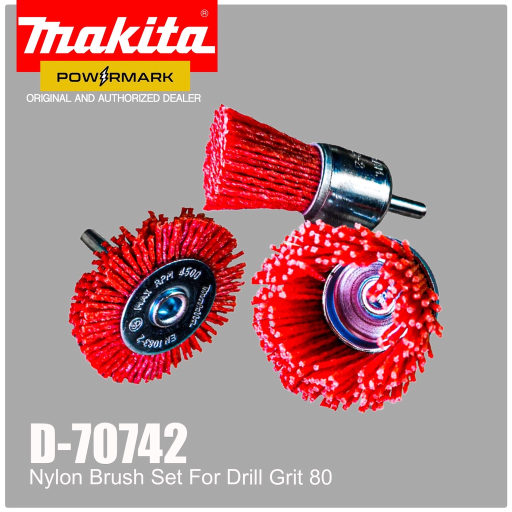 MAKITA D-70742 Nylon Brush Set For Drill Grit 80 [POWERMARK | MAC ...