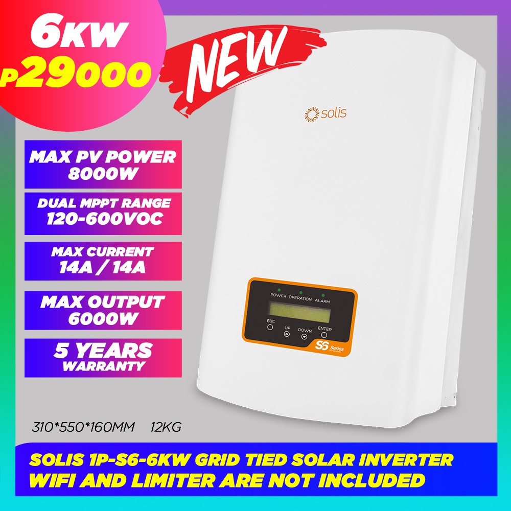 Solar Inverter Solis On Grid Tied Solar Inverter - 6000Watts S6-GR1P ...