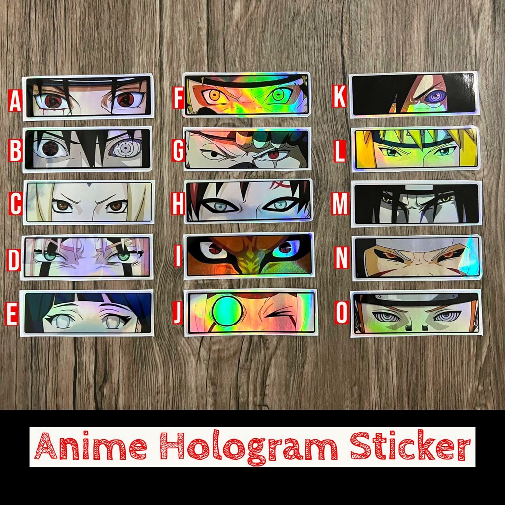 Anime Hologram Naruto Character Decals Sticker Shopee Philippines