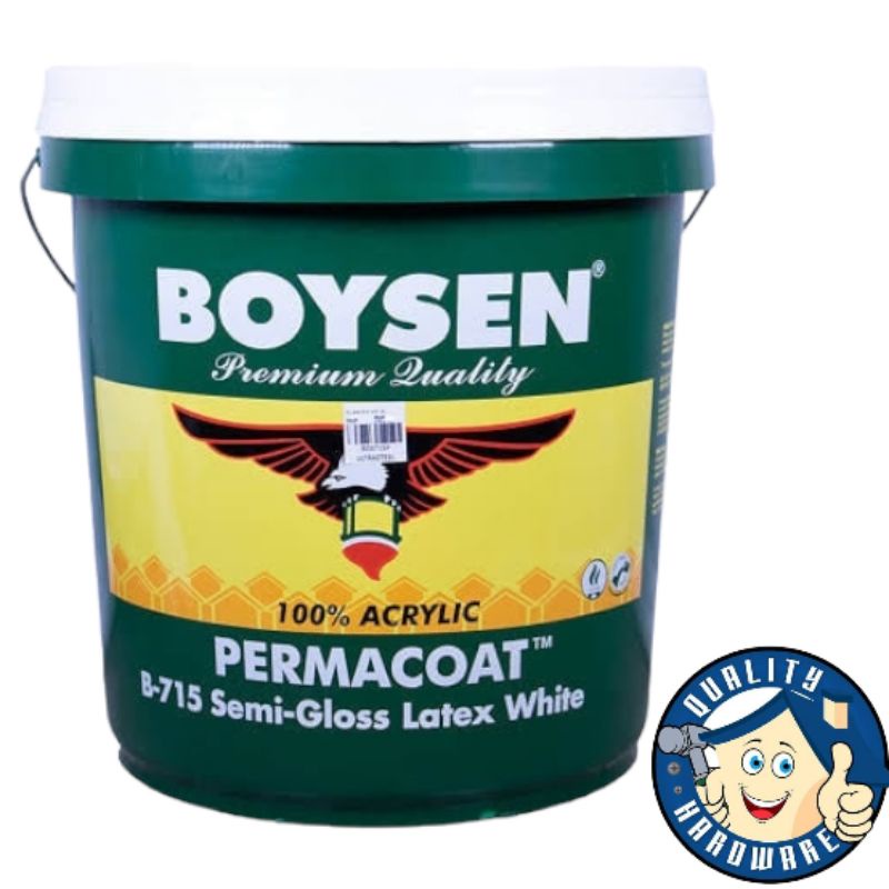BOYSEN PERMACOAT SEMI GLOSS LATEX 16liters White pail timba [Wholesale ...