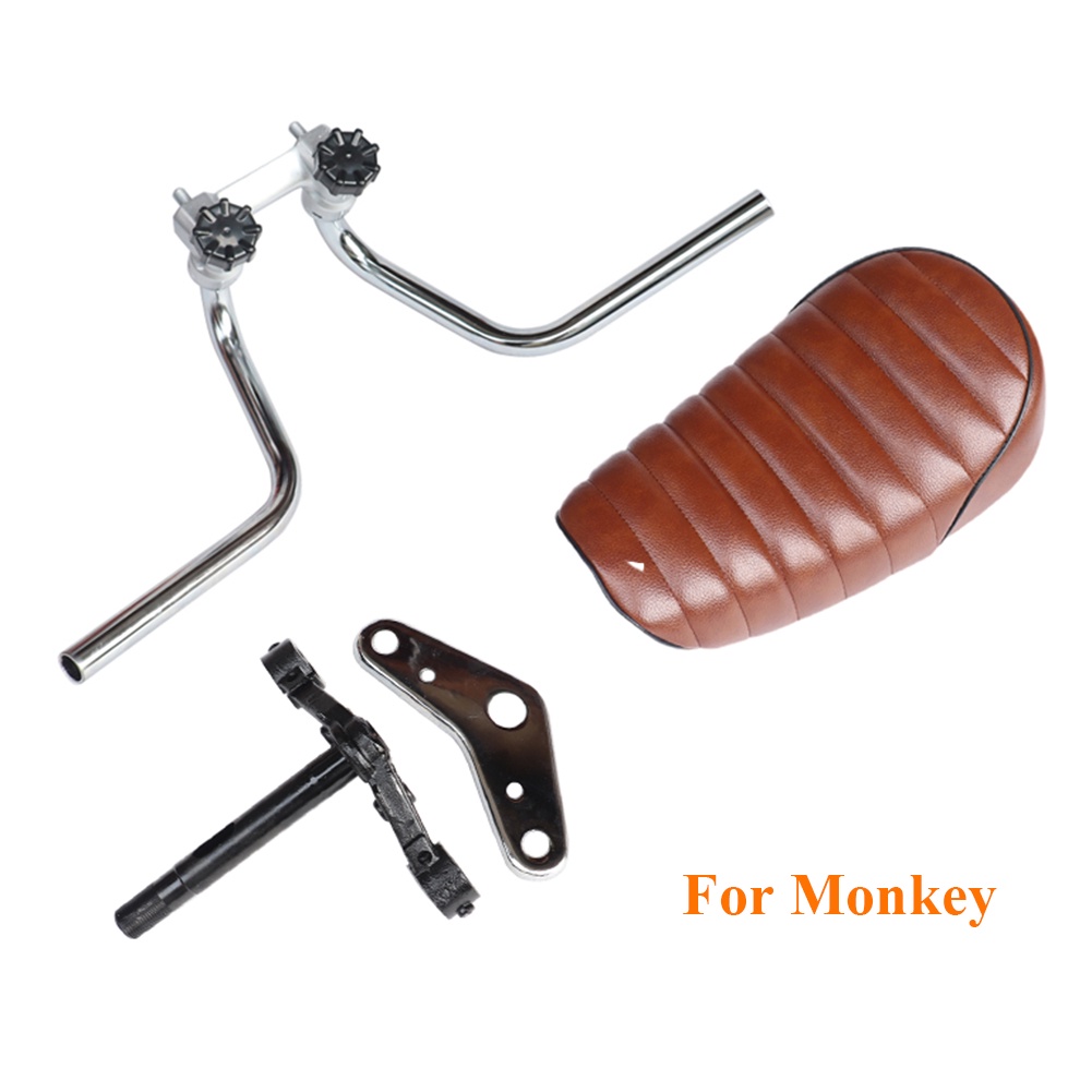 Handlebar Small Motorcycle Bike Parts Tree Clamps Seat Set For HONDA