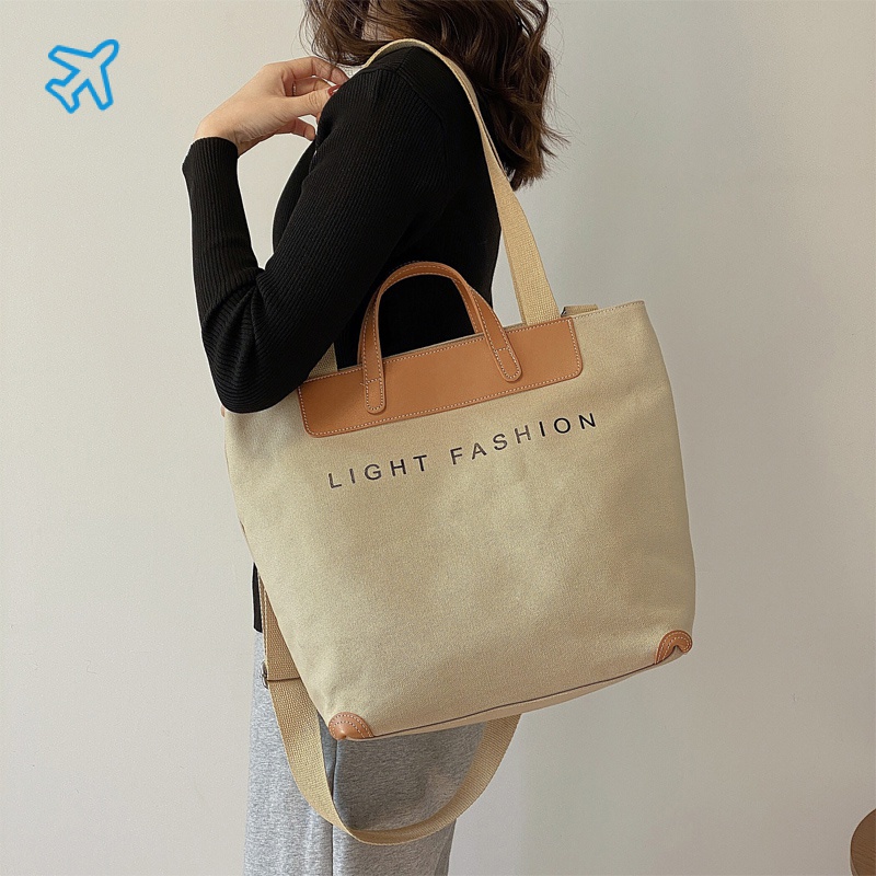 2022 Large Capacity Women Canvas Bag Fashion Handbag Big Tote Thick