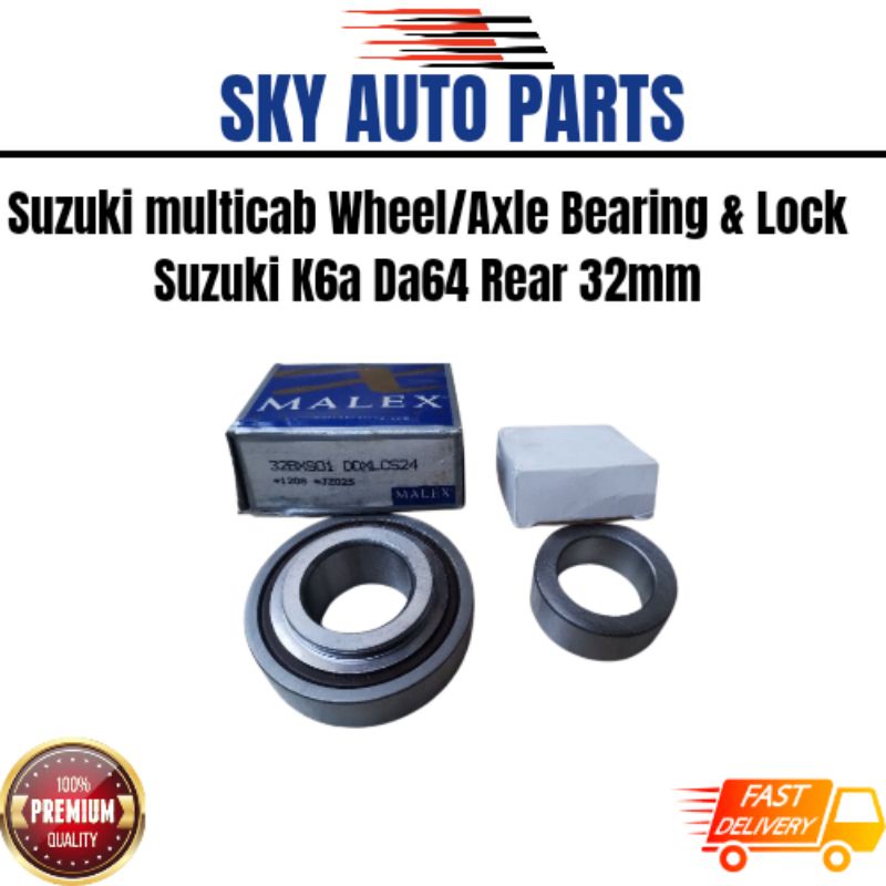 Suzuki multicab Wheel/Axle Bearing & Lock Suzuki K6a Da64 Rear 32mm