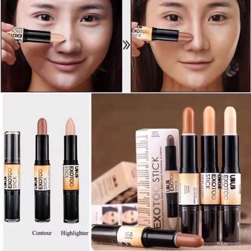 Double-headed highlight contour stick Highlighter Eyebrow trimming ...