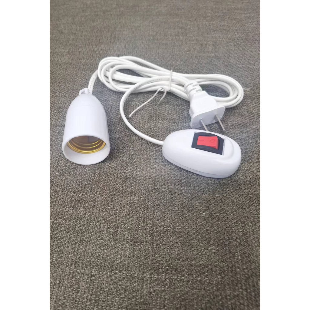 E27 10M lamp holder with switch hook cord switch lamp socket extension
