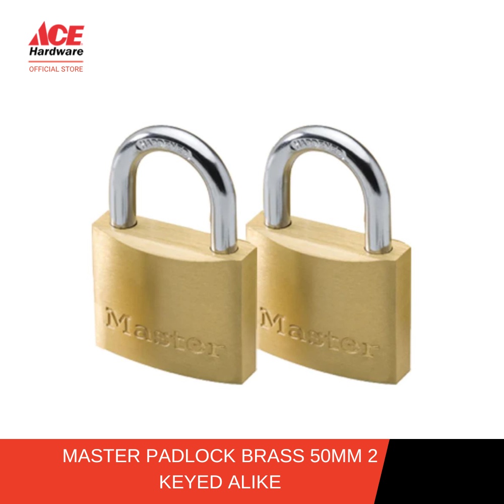 Master 2Pack Solid Brass Padlock 50mm Shopee Philippines