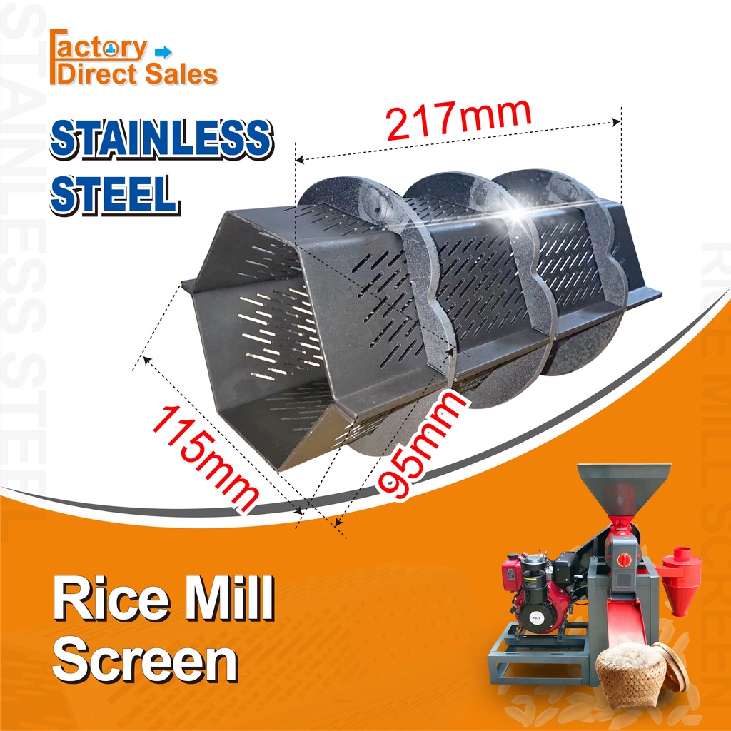 Hexagon rice mill screen for 6N70 commercial rice milling machinespare parts of 6N70D rice