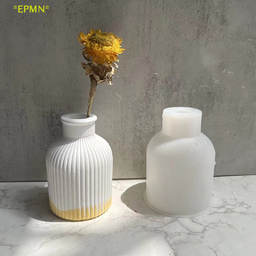 EPMN> Home Crafts Planter Vases Silicone Molds for DIY Epoxy Plaster