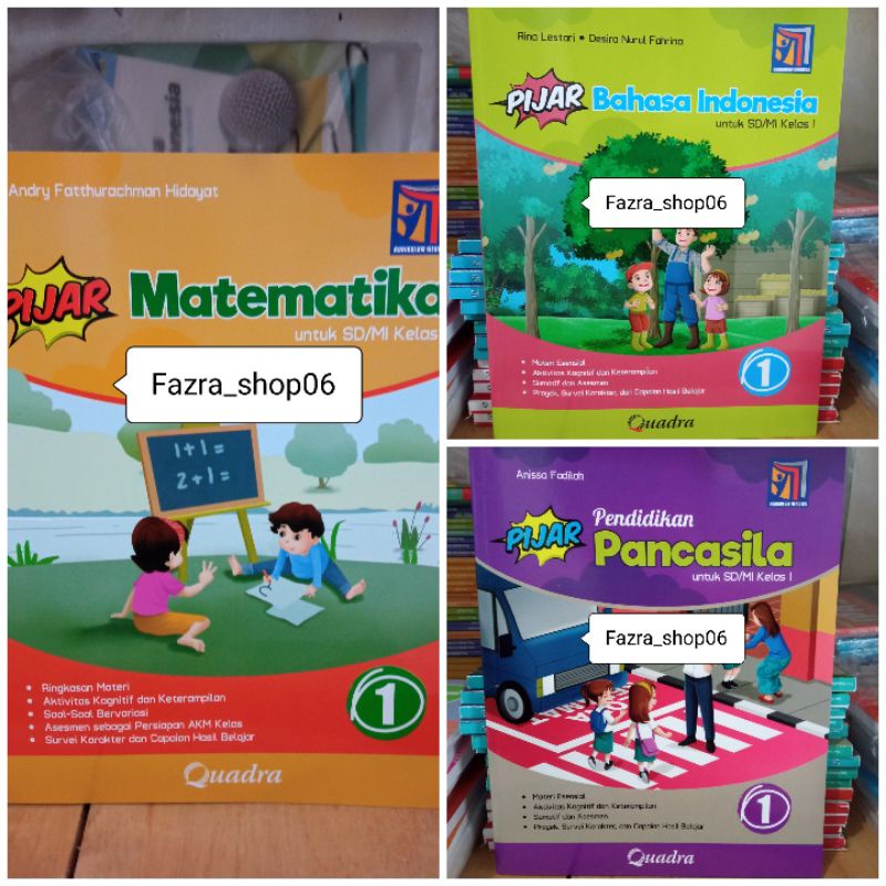 New Elementary/mi Incandescent Book Class 1 Mathematics/Indonesian/PPKN ...