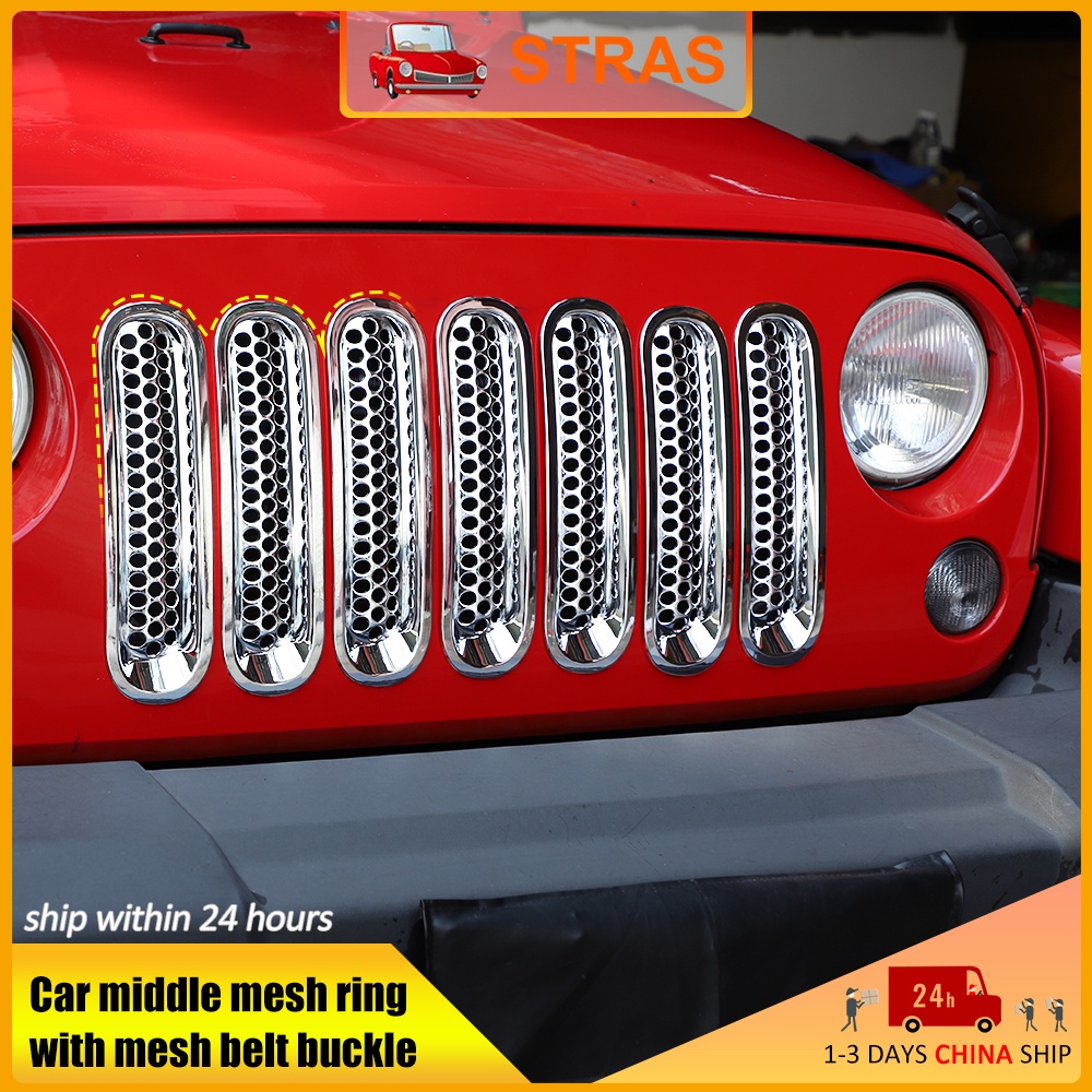 Ready Stock Car Racing Grills For Jeep Wrangler Jk Car Front Grille Insert For Jeep