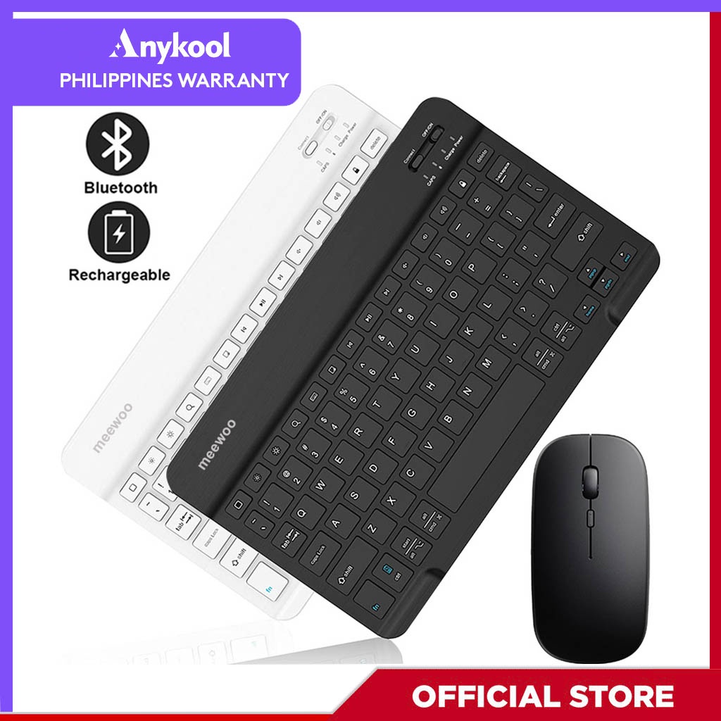 Anykool Wireless Bluetooth Keyboard Mouse For Laptop Tablet Cellphone For Samsung Xiaomi 3448