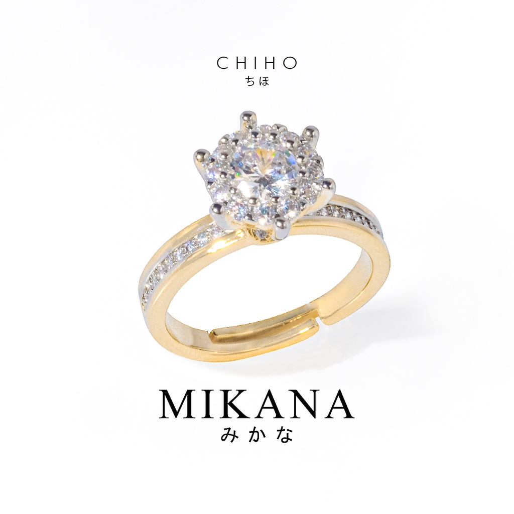 Mikana Two Tone 18k Gold Plated Chiho Ring Accessories Jewelry For ...