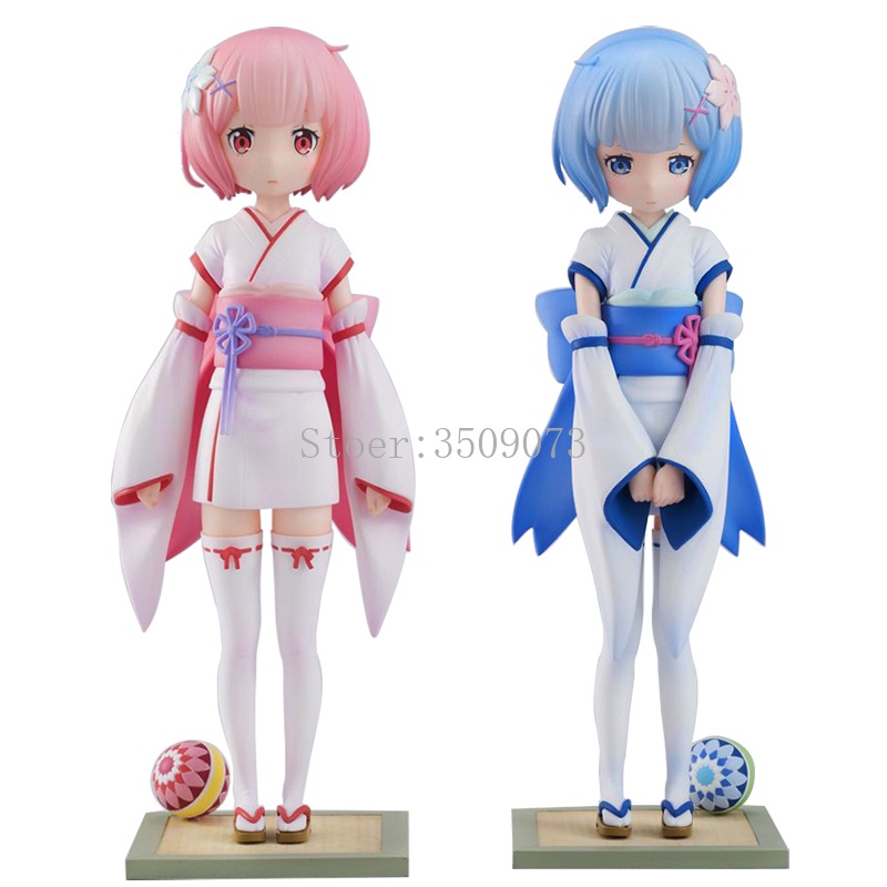 ⊙18cm Rezero Starting Life In Another World Rem Ram Anime Figure Fnex