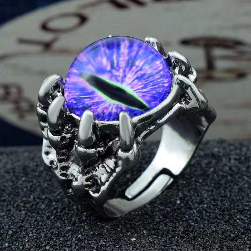 New Demon Eye Domineering Opening Rings For Men Women Punk Hip Hop ...