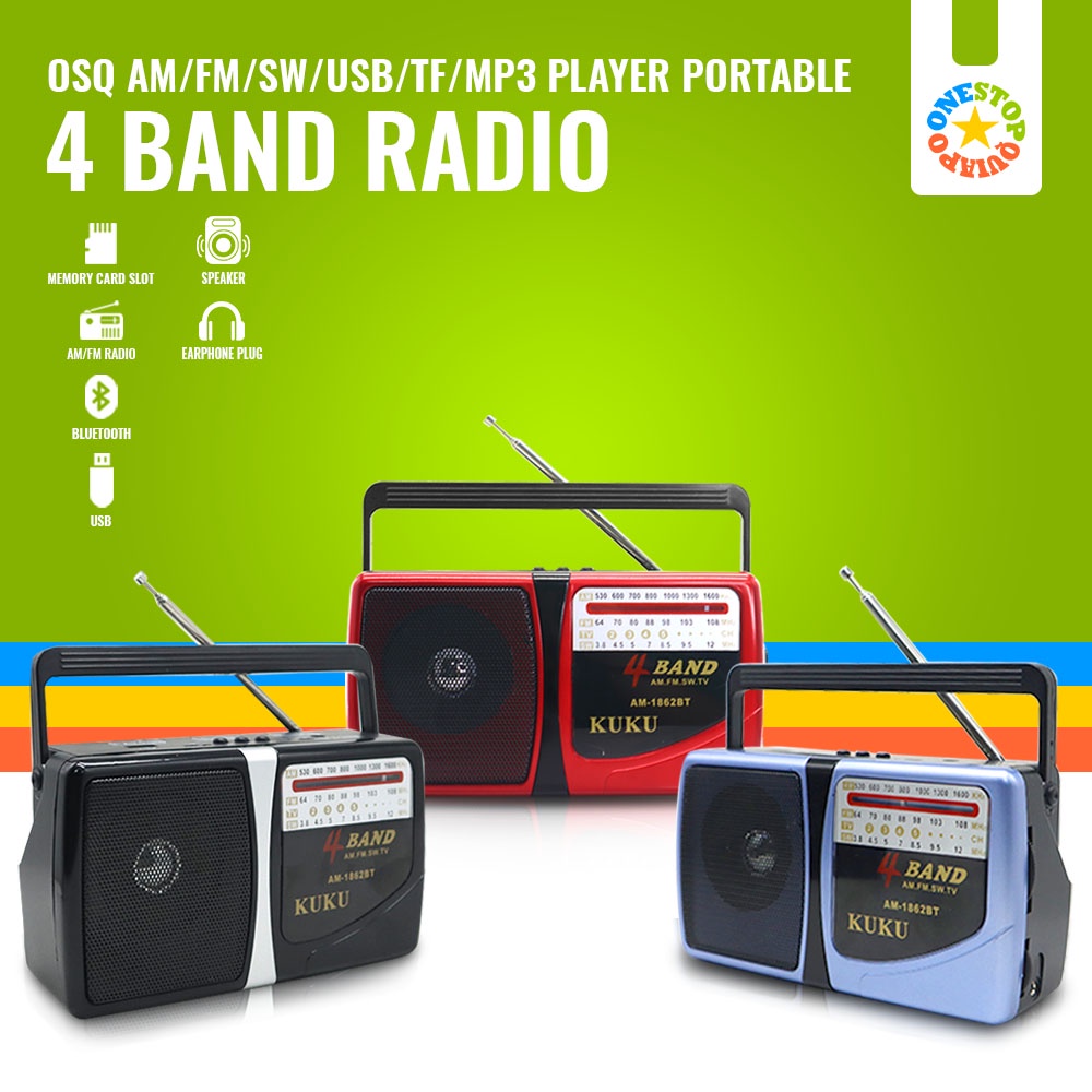 Radio portátil AM/FM recargable USB/SD SANKEY