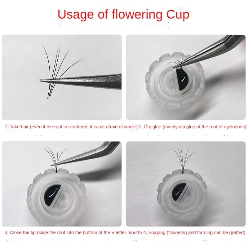 100pcs Eyelashes Glue Holder Eyelash Extension Adhesive Cup Lashes