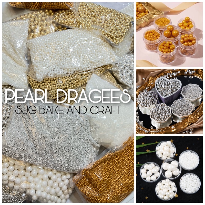 PART 4- 50 grams or 50g Edible Pearls Dragees Sprinkles Cake Decors ...