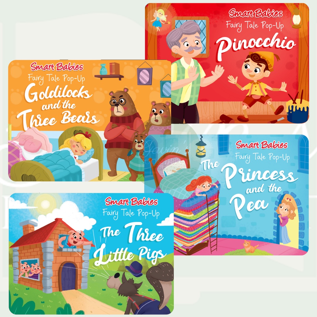 Smart Babies Fairy Tale Popup Board Book (Goldilocks, Pinocchio