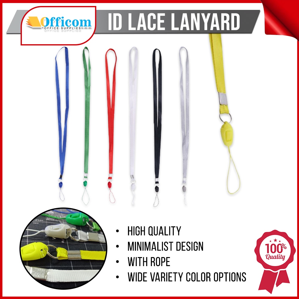 5pcs ID Lace Lanyard (Glossy) with Rope 1cm Shopee Philippines