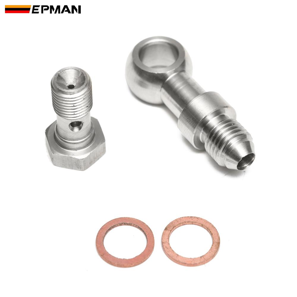 Epman Racing Banjo Bolt Kit M10x1.0 to 4AN Turbo Oil Feed 1.5mm