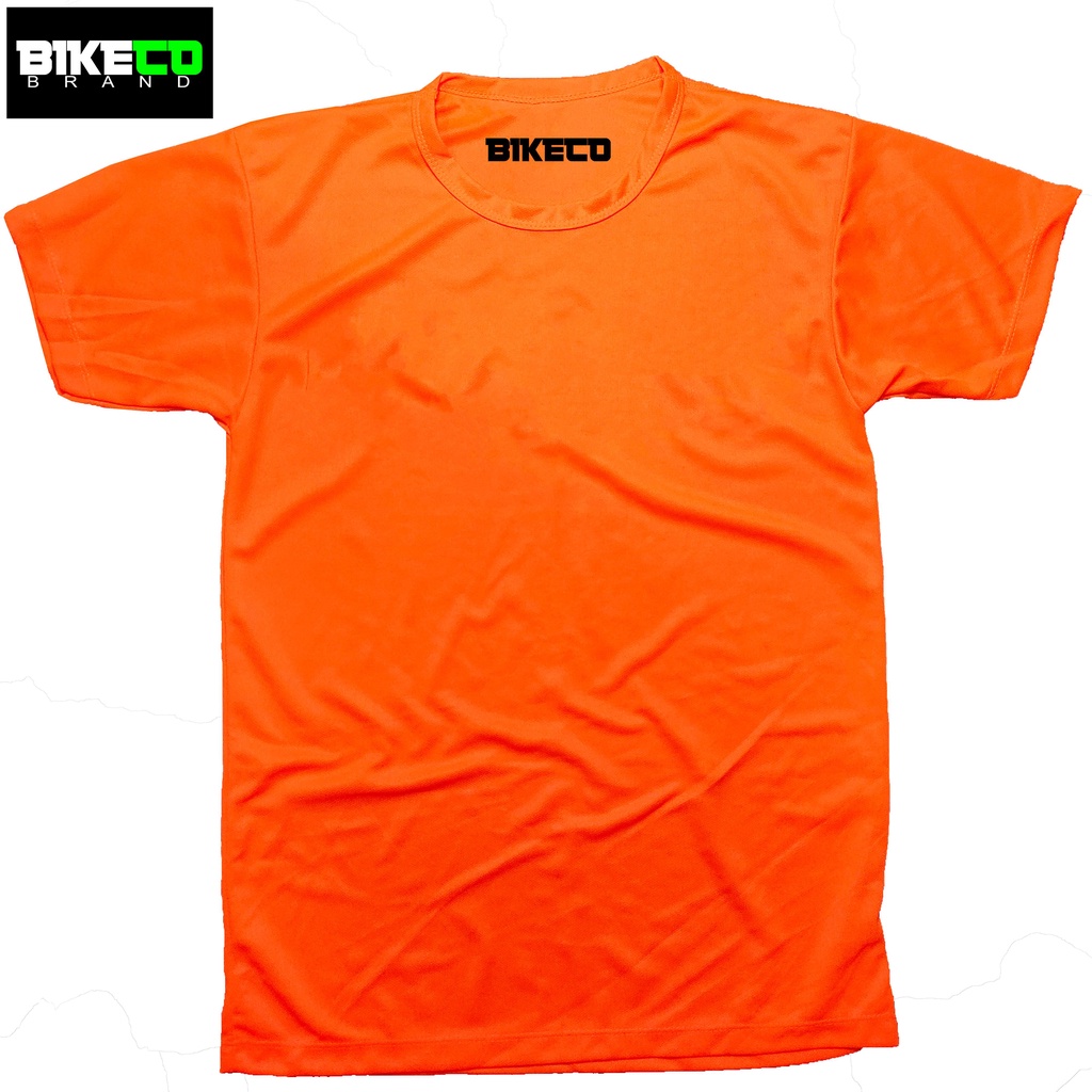 Bikeco Premium Shirt Plain Neon Orange Drifit Shirt (UNISEX