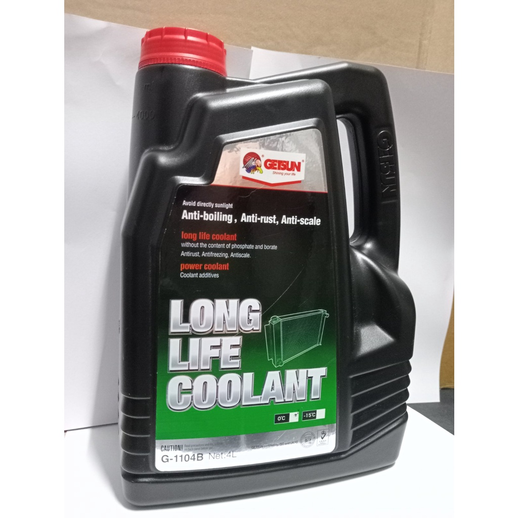 Radiator Long Life Coolant Getsun Brand Liters Green Color Shopee