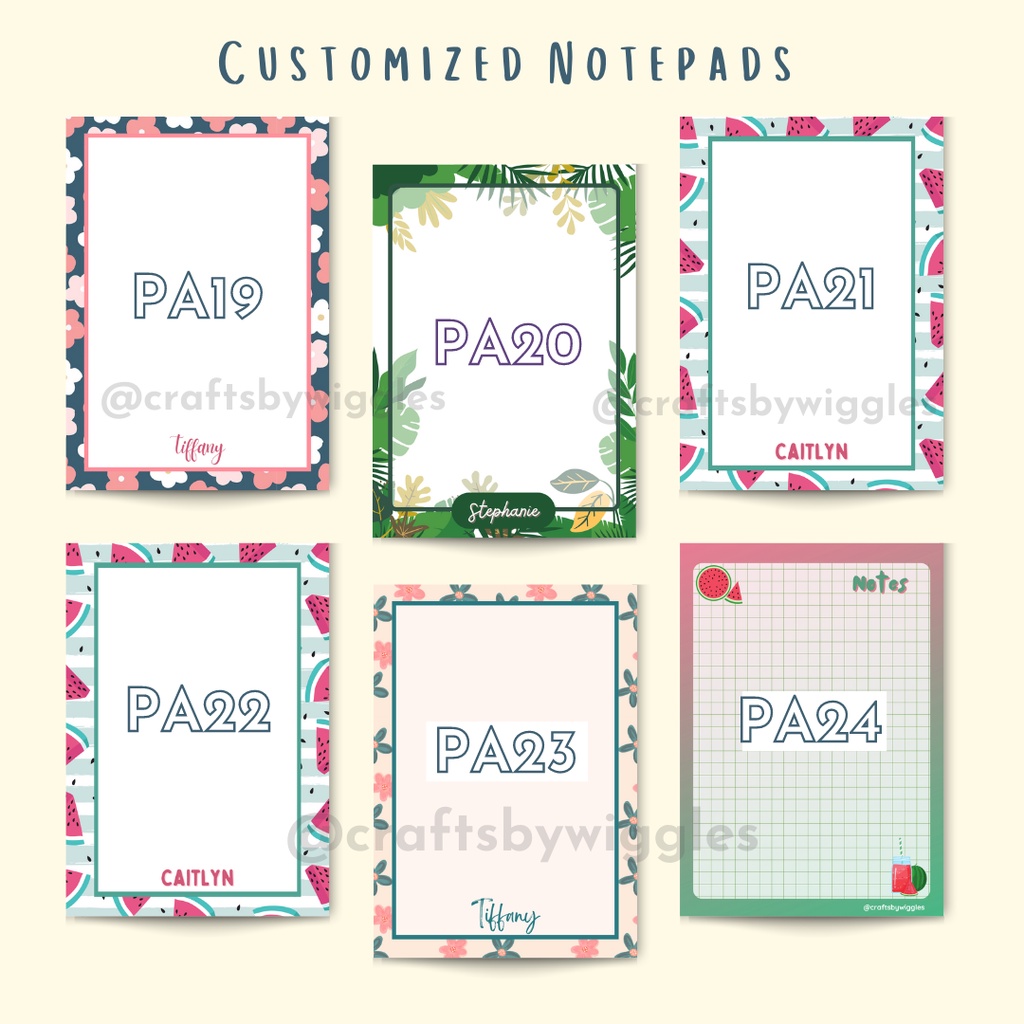 Customized Notepad and Memopad Set Sizes A5 A6 size | Shopee Philippines