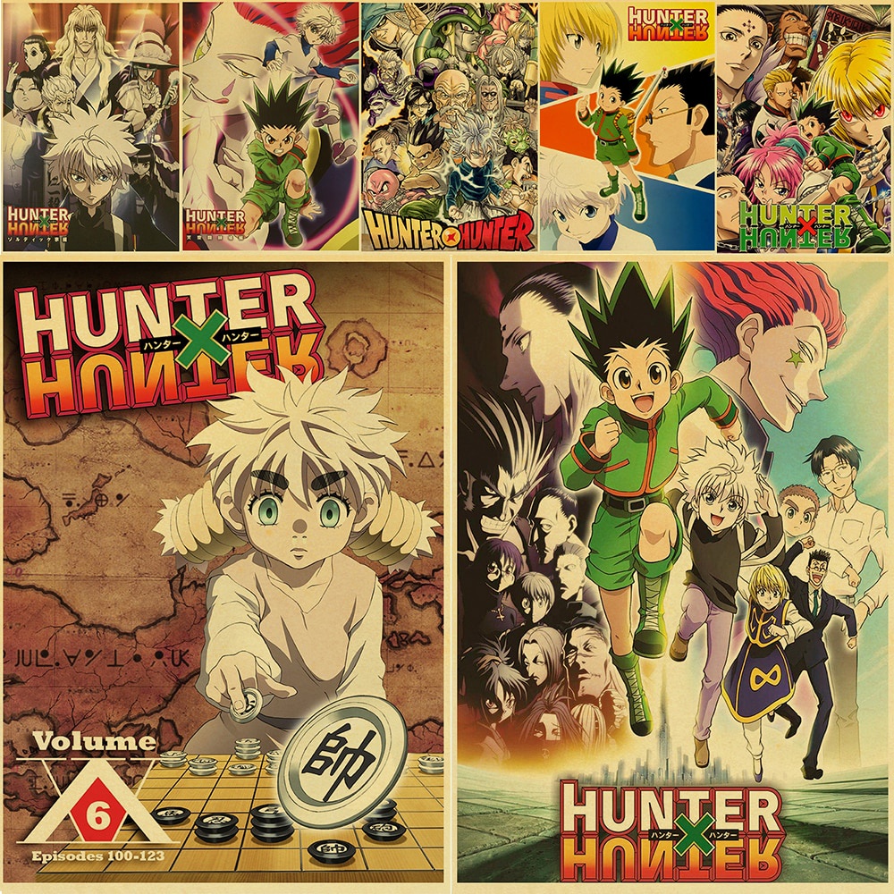 HUNTER x HUNTER Poster Jpanese Anime Retro HXH Posters Manga Kraft ...