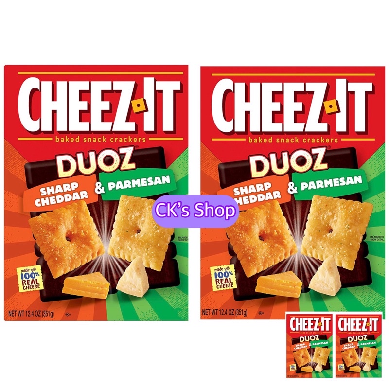 Cheez It Duos ( Flavors Cheddar and Parmesan Baked Snack Crakers ...