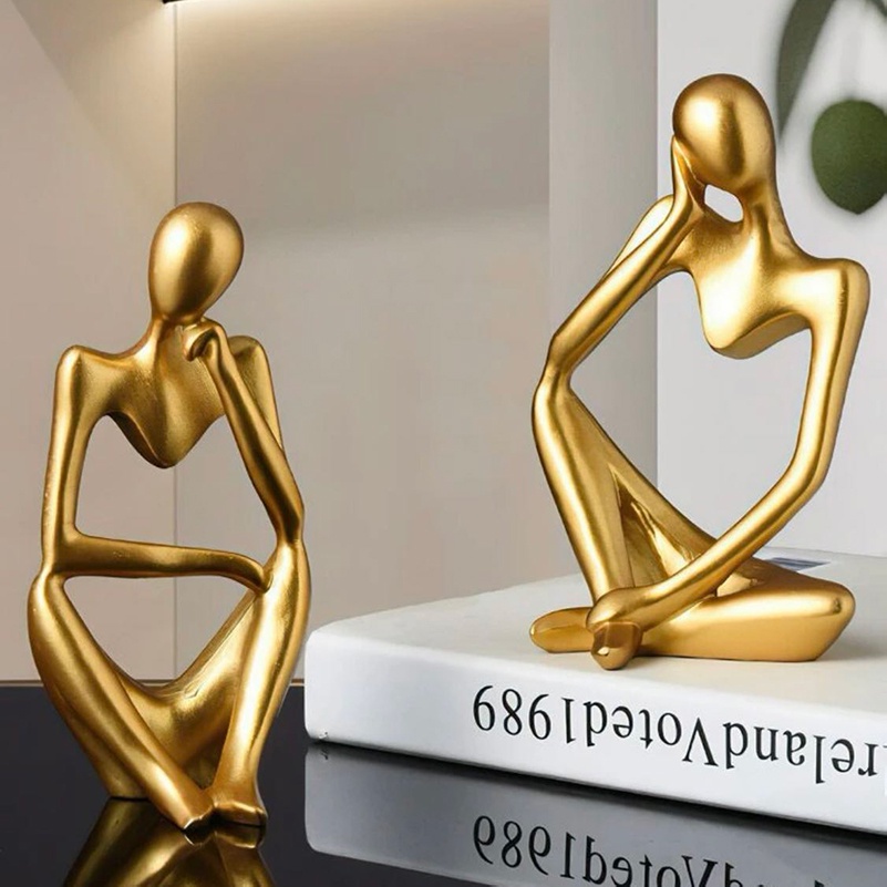 Thinker Statue Abstract Figure Sculpture Resin Statue Home Crafts Home ...