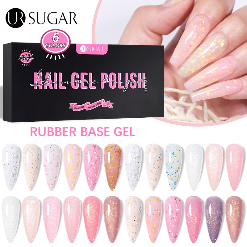 UR Sugar Rubber Base Gel Nail Polish Set 7ml 6 Pcs. Shopee Philippines