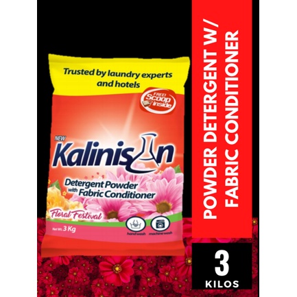 Kalinisan Powder Detergent 3 kilograms with Fabric Conditioner (3 kgs ...