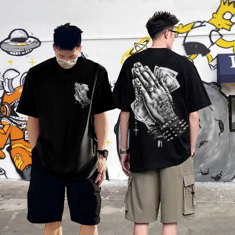 Men's t-shirt front and back customized shirt Men's active life t