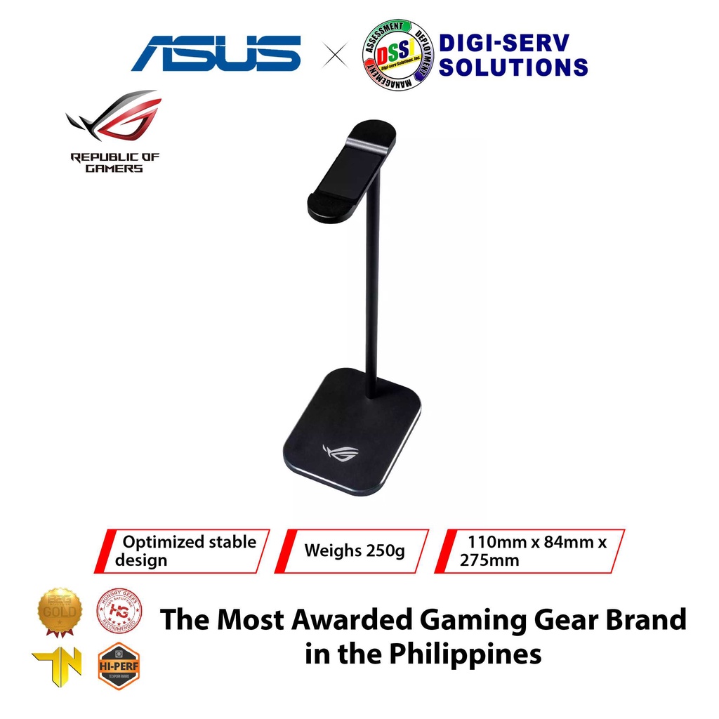 Asus ROG Metal Stand with Aluminum frame, Rubber base, Optimized and ...
