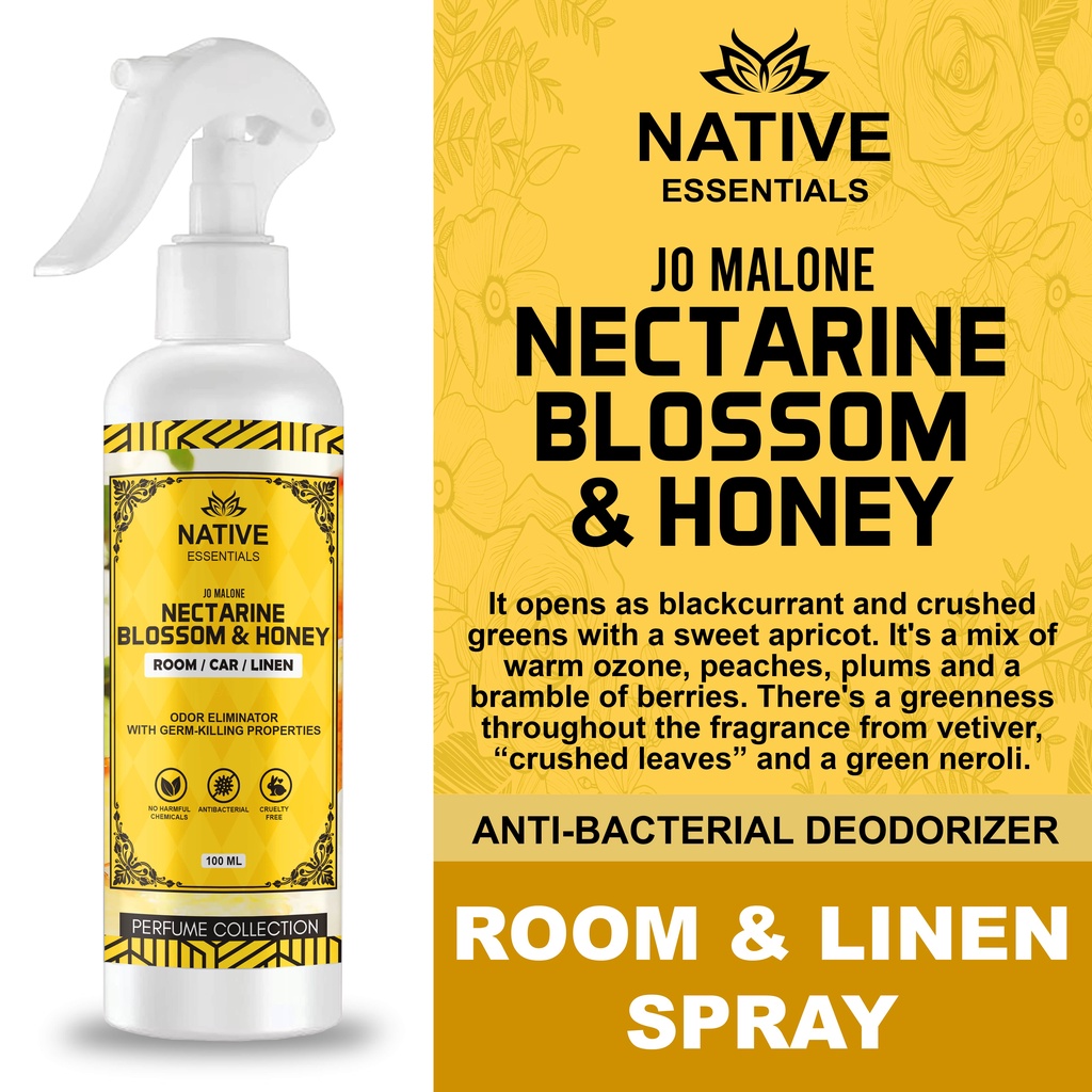 (Jo Malone Nectarine) ROOM & LINEN SPRAY by Native Essentials Hotel Car