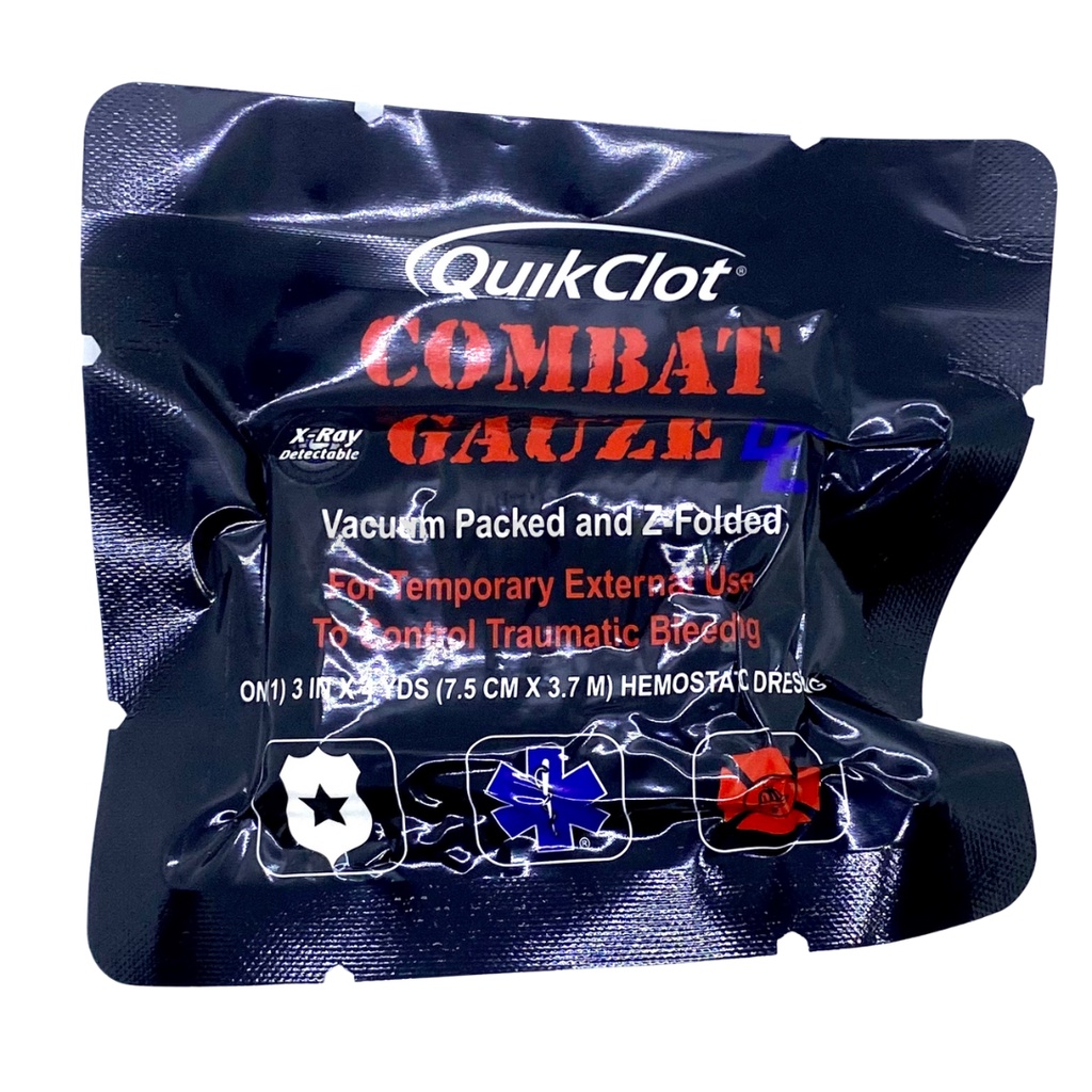 QUIKCLOT 350 COMBAT GAUZE LE (1) 3 IN X 4 YDS (7.5 CM X 3.7 M
