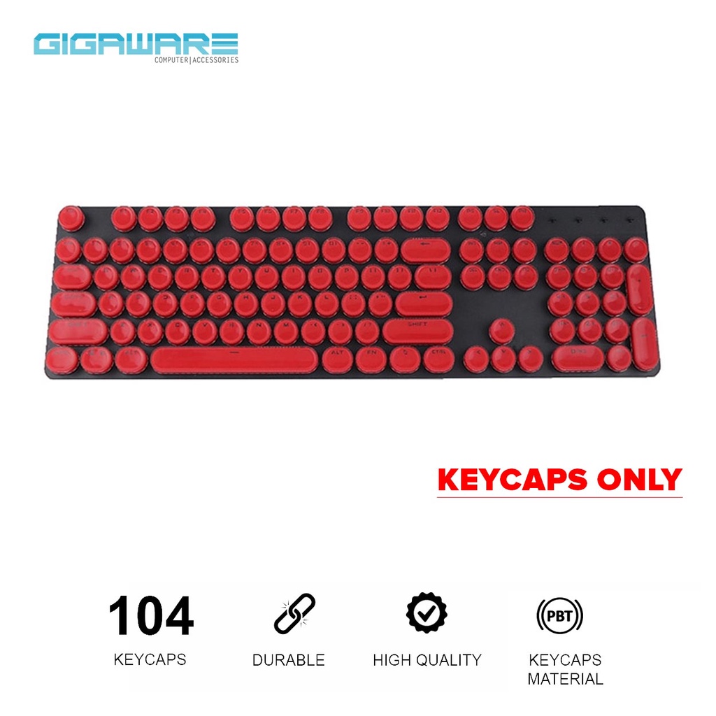 Gigaware Gaming Typewriter MX Acrylic Double Shot 104 Key PBT