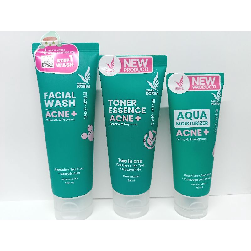 iWhite Korea Facial Wash Acne Tube 100ml &Acne moisturizer 50ml