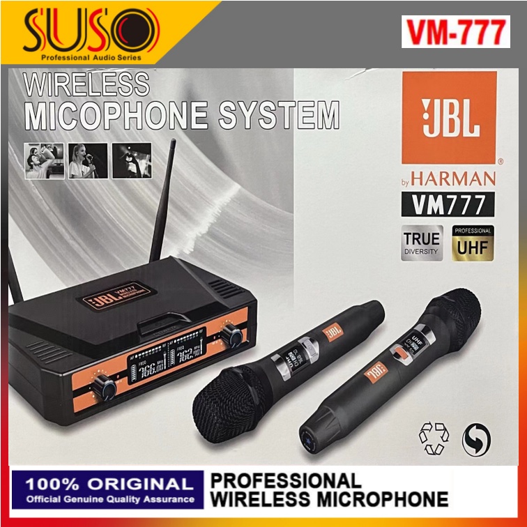 VM777 wireless microphone adjustable professional for videoke | Shopee ...