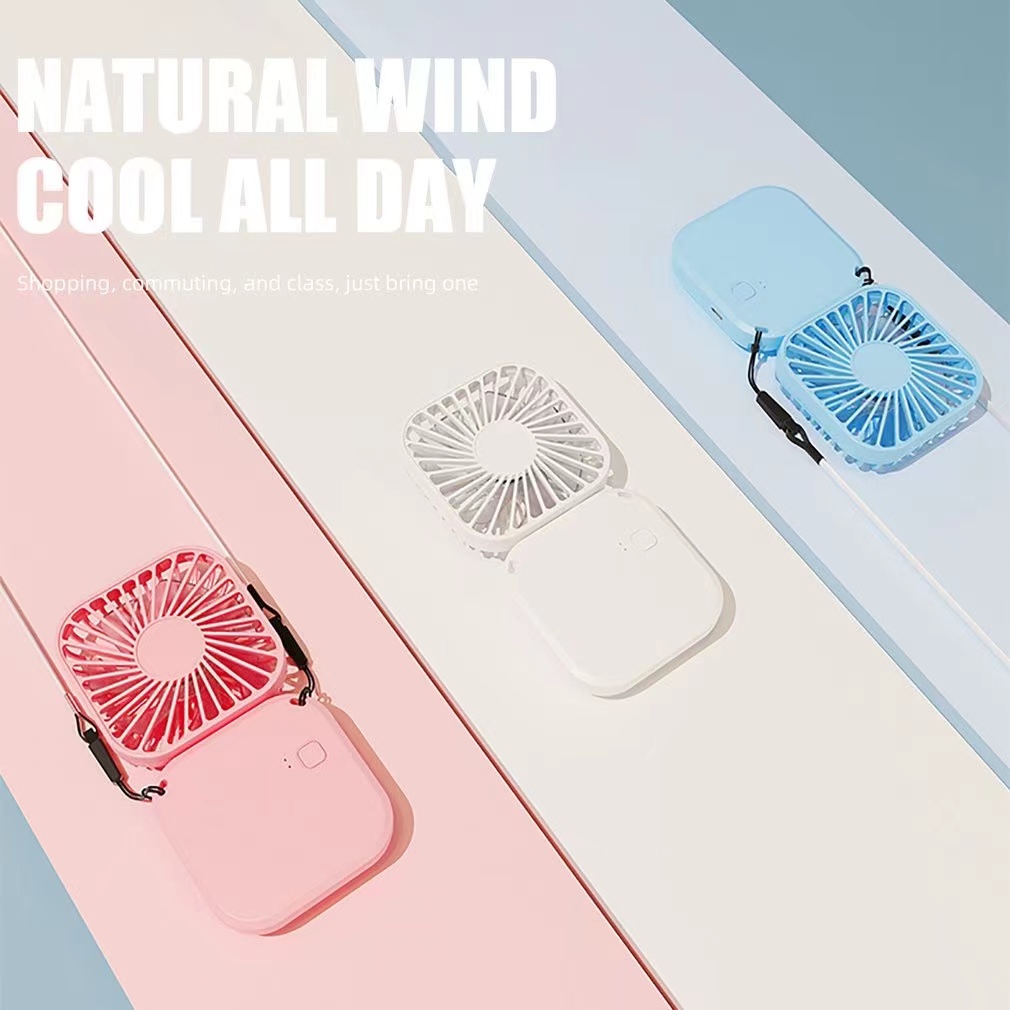 Portable Hanging Neck USB Fan Mini Portable Folding USB Small FanS ...