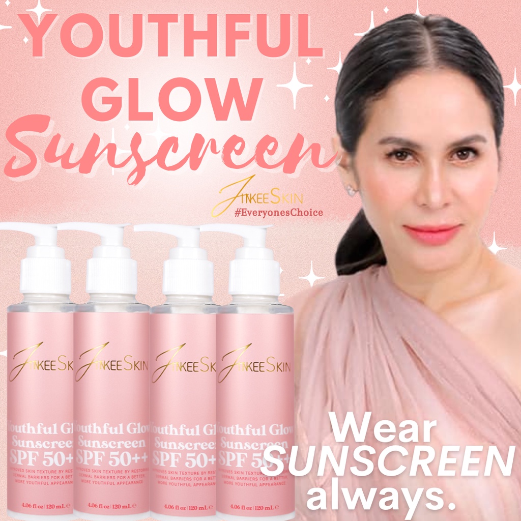 JINKEE SKIN YOUTHFUL GLOW SUNSCREEN SPF50++ | NO WHITE CAST | UVA/UVB ...