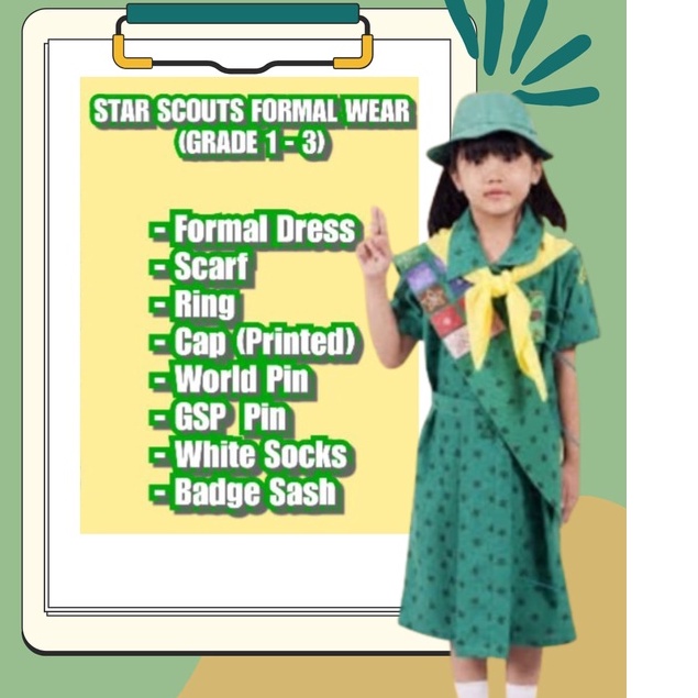 GIRL SCOUT UNIFORM// STARSCOUT// TWINKLER// SENIOR Shopee