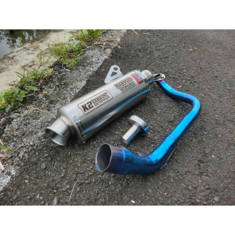 Exhaust racing fullset matic aerox, nmx, Click, pcx, original k2 speed ...