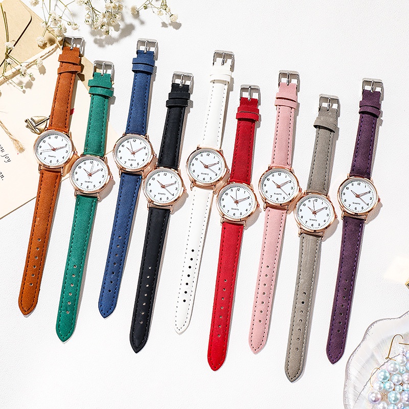 Women Girl Casual Leather Belt Small Dial Quartz Clock Ladies Watch  Wristwatches Fashion Simple New