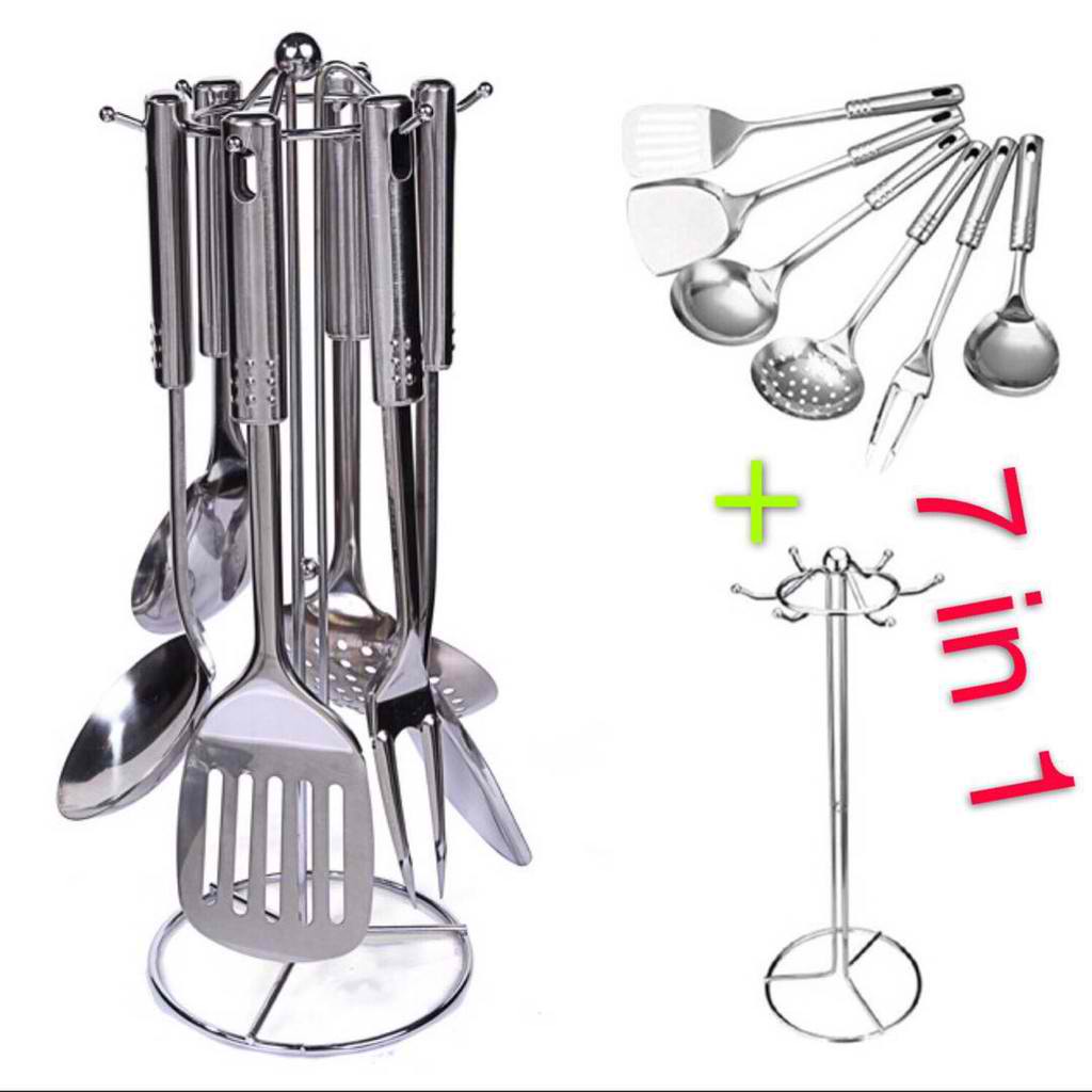 Promotions 7in1 Stainless Steel Kitchen Tool Set (with box) | Shopee ...