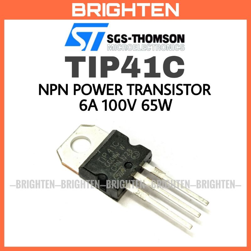 SGS-THOMSON TIP41C NPN Power Transistor TIP41 ST | Shopee Philippines