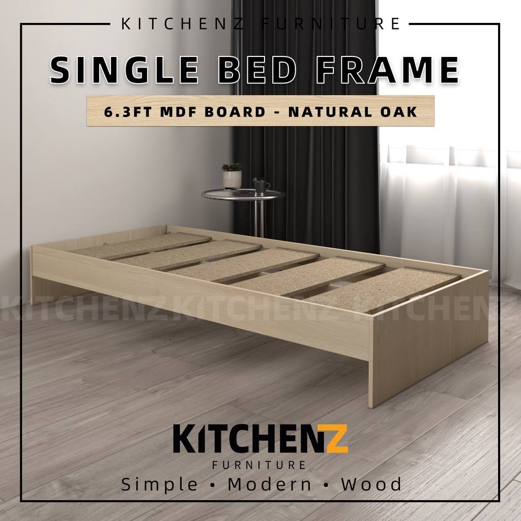 Homez Wooden Single / Queen Bed Frame Single Hard Board Bedroom ...