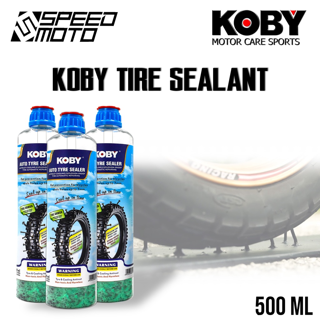 KOBY TIRE SEALANT 500ML 1 BOTTLE AUTO UNIVERSAL TIRE SEALER FOR