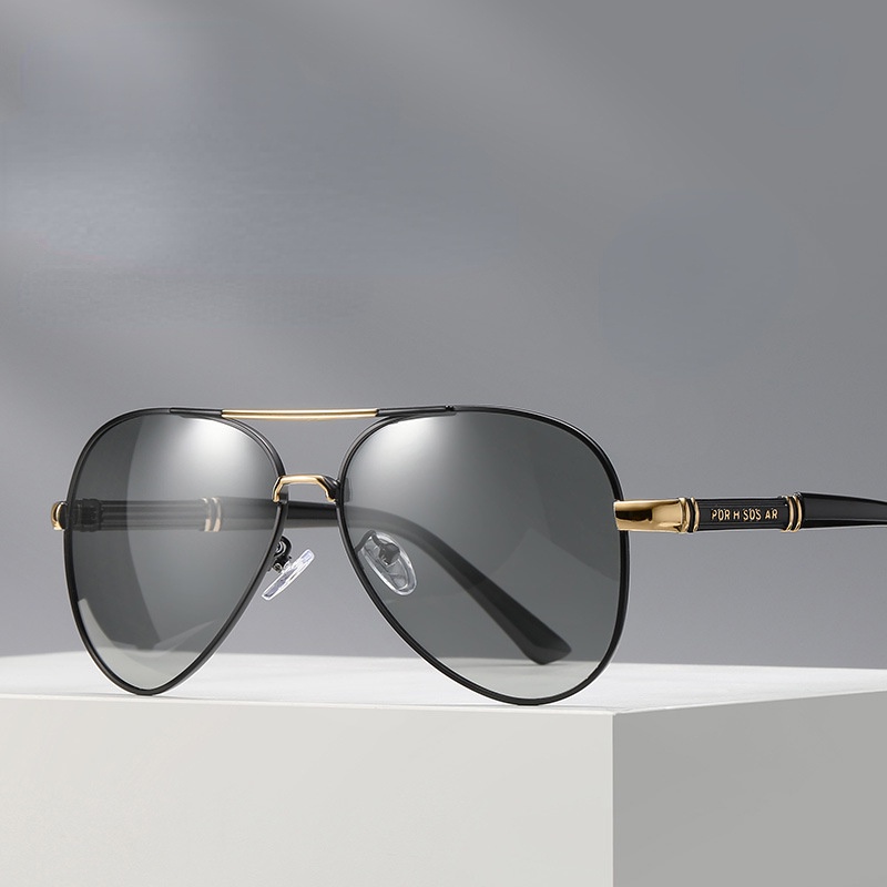 Sunglasses men's polarizing colorchanging sunglasses fashionable pilot